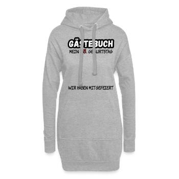 38. Geburtstag 38 Jahre Geburtstagsgeschenk - Hoodie-Kleid - Grau meliert - Vorne