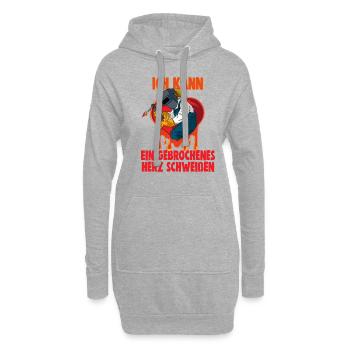 Schweißerin Spruch Design für Metallbauer - Hoodie-Kleid - Grau meliert - Vorne