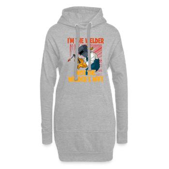 Conception de spruch de soudeur pour les métallurgistes - Sweat-shirt à capuche long Femme - gris chiné - Devant