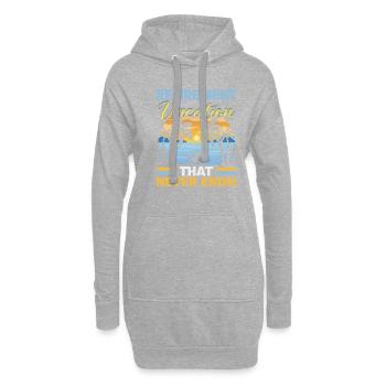 Pensionierung Geschenkidee Rente Arbeitskollege - Hoodie-Kleid - Grau meliert - Vorne