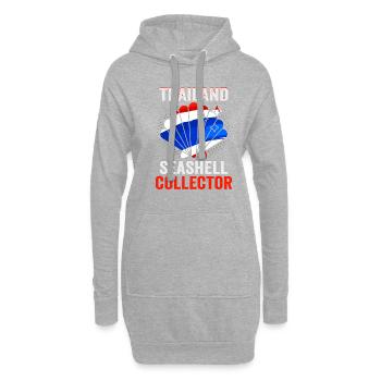 Thailand Strandurlaub am Meer Design Strandmotiv - Hoodie-Kleid - Grau meliert - Vorne