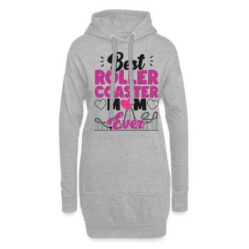 Montagnes russes Maman Mère Meilleur - Sweat-shirt à capuche long Femme - gris chiné - Devant