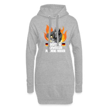 Schweißerin Spruch Design für Metallbauer - Hoodie-Kleid - Grau meliert - Vorne