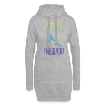 Skieurs de fond biathlon de fond - Sweat-shirt à capuche long Femme - gris chiné - Devant