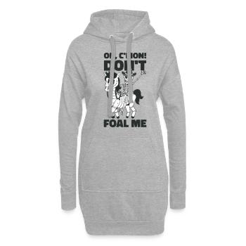 Halloween Cowboy Skeleton Foal Riding - Sweat-shirt à capuche long Femme - gris chiné - Devant
