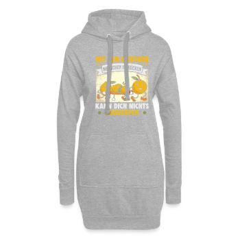 Freundschafts Geschenk für guten Freund - Hoodie-Kleid - Grau meliert - Vorne