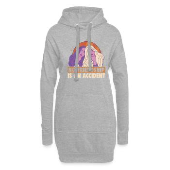 Cadeau d’amitié pour bon ami - Sweat-shirt à capuche long Femme - gris chiné - Devant