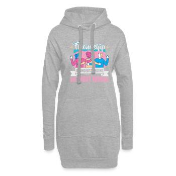 Cadeau d’amitié pour bon ami - Sweat-shirt à capuche long Femme - gris chiné - Devant