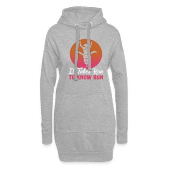 Running Marathon Runner Running - Sweat-shirt à capuche long Femme - gris chiné - Devant