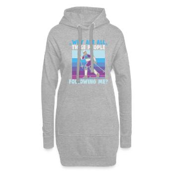 Skieurs de fond biathlon de fond - Sweat-shirt à capuche long Femme - gris chiné - Devant