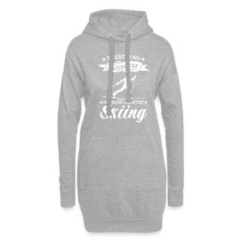 Skieurs de fond biathlon de fond - Sweat-shirt à capuche long Femme - gris chiné - Devant