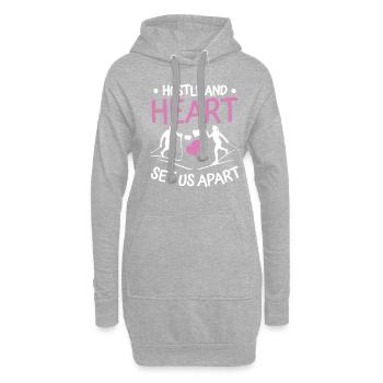 Skieurs de fond biathlon de fond - Sweat-shirt à capuche long Femme - gris chiné - Devant