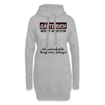 24. Geburtstag 24 Jahre Geburtstagsgeschenk - Hoodie-Kleid - Grau meliert - Vorne