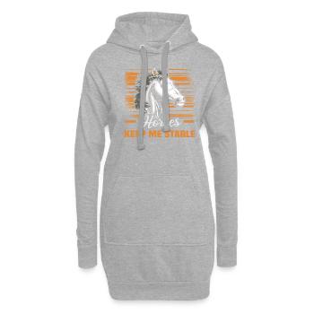 Reiter und Reitsport Design für Pferdeliebhaber - Hoodie-Kleid - Grau meliert - Vorne