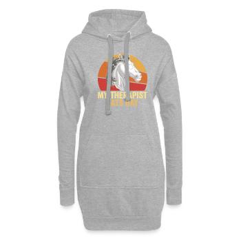 Design équestre et équestre pour les amoureux des chevaux - Sweat-shirt à capuche long Femme - gris chiné - Devant