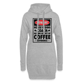 Instructeur d’équitation Amateurs de café - Sweat-shirt à capuche long Femme - gris chiné - Devant