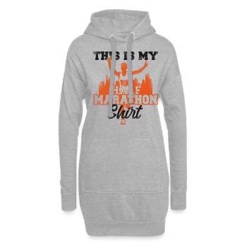 Running Runner Half Marathon - Hoodie-Kleid - Grau meliert - Vorne
