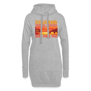 Thaïlande Beach Holiday by the Sea Design Beach Motif - Sweat-shirt à capuche long Femme - gris chiné - Devant