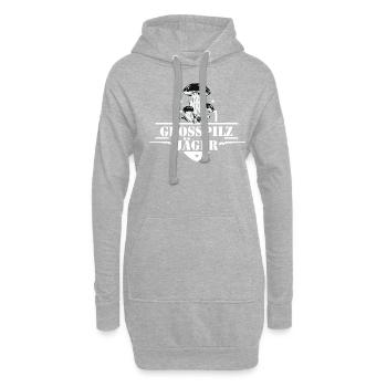 Pilze sammeln Schwammerl suchen für Pilzsammler - Hoodie-Kleid - Grau meliert - Vorne