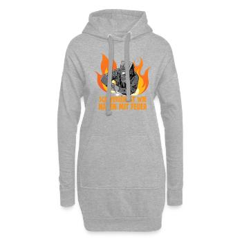 Schweißer Spruch Design für Metallbauer - Hoodie-Kleid - Grau meliert - Vorne