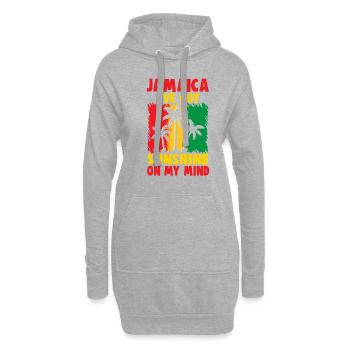 Jamaika Strandurlaub am Meer Design Strandmotiv - Hoodie-Kleid - Grau meliert - Vorne