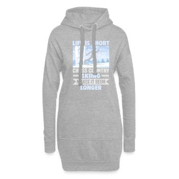 Skieurs de fond biathlon de fond - Sweat-shirt à capuche long Femme - gris chiné - Devant