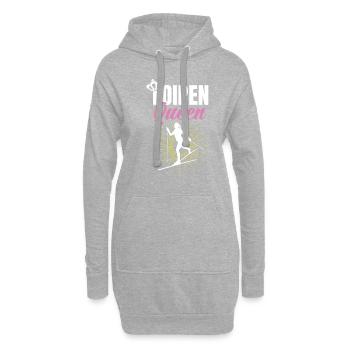 Skieurs de fond biathlon de fond - Sweat-shirt à capuche long Femme - gris chiné - Devant