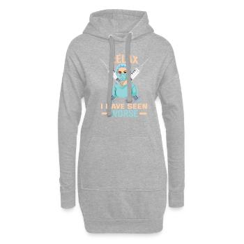 Infirmière Relax J’ai vu pire infirmière - Sweat-shirt à capuche long Femme - gris chiné - Devant