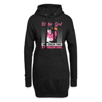 Schweißerin Spruch Design für Metallbauer - Hoodie-Kleid - Schwarz - Vorne