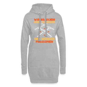 Schweißer Spruch Design für Metallbauer - Hoodie-Kleid - Grau meliert - Vorne