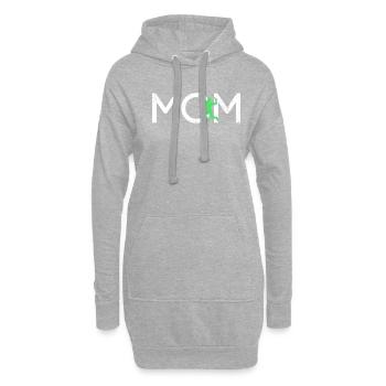 Maman Badminton - Sweat-shirt à capuche long Femme - gris chiné - Devant