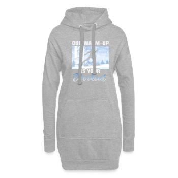 Skieurs de fond biathlon de fond - Sweat-shirt à capuche long Femme - gris chiné - Devant