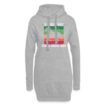 Design équestre et équestre pour les amoureux des chevaux - Sweat-shirt à capuche long Femme - gris chiné - Devant