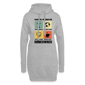 Neuer Hauseigentümer Informationen zum Umgang mit - Hoodie-Kleid - Grau meliert - Vorne