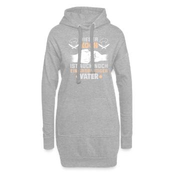 Koch Vatertag Hobbykoch Chefkoch - Hoodie-Kleid - Grau meliert - Vorne