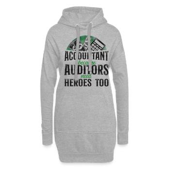 Accountant Bookkeeper Accounting - Hoodie-Kleid - Grau meliert - Vorne