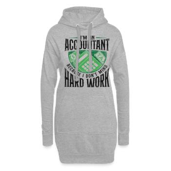 Accountant Bookkeeper Accounting - Hoodie-Kleid - Grau meliert - Vorne