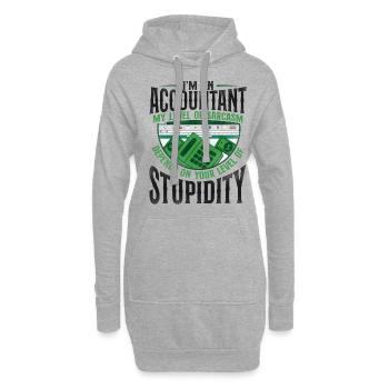 Accountant Bookkeeper Accounting - Hoodie-Kleid - Grau meliert - Vorne