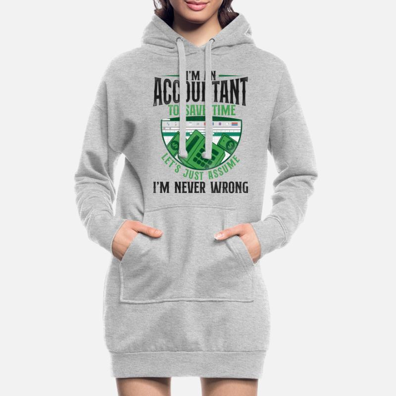 Comptable Comptable Comptable Comptabilité Sweat-shirt à capuche long Femme