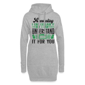 Comptable Comptable Comptable Comptabilité - Sweat-shirt à capuche long Femme - gris chiné - Devant