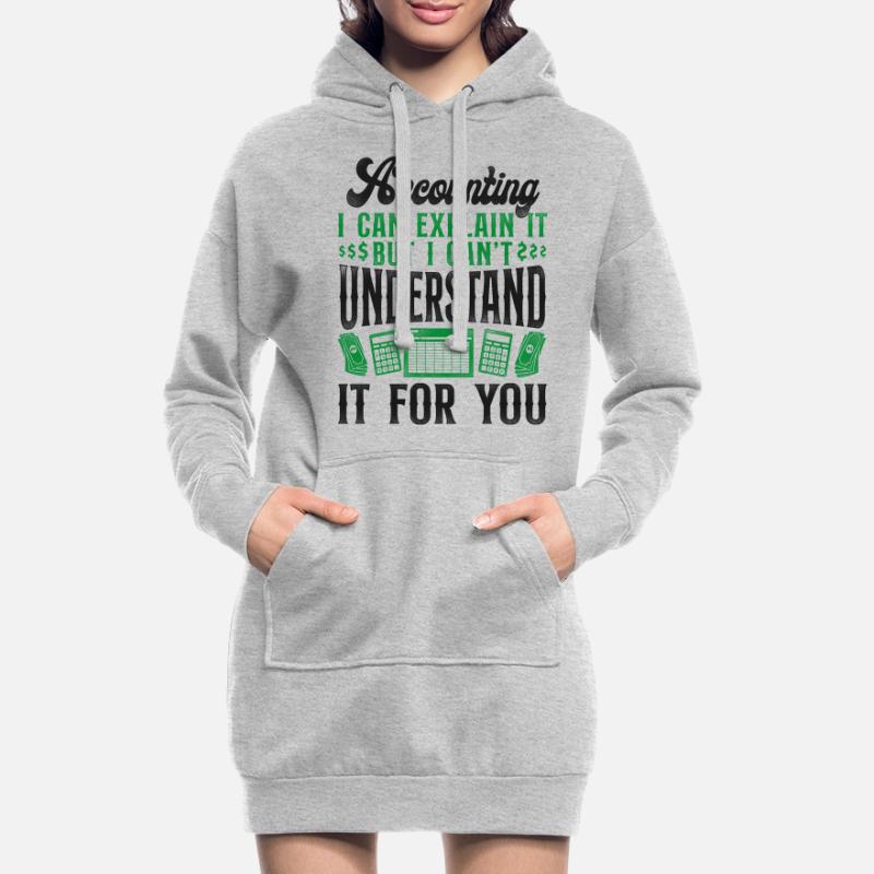 Comptable Comptable Comptable Comptabilité Sweat-shirt à capuche long Femme