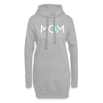 Maman volleyball - Sweat-shirt à capuche long Femme - gris chiné - Devant