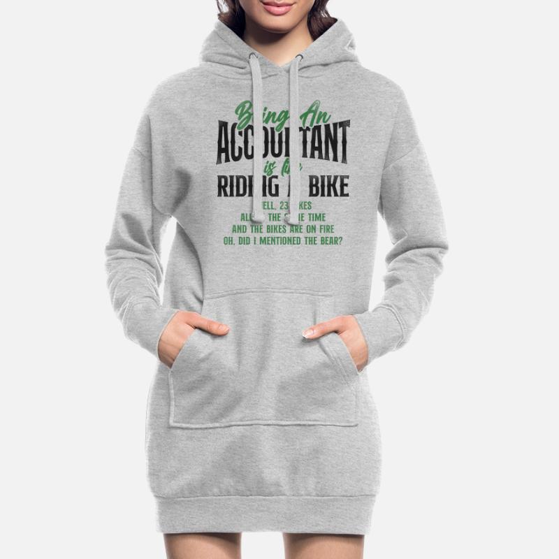 Comptable Comptable Comptable Comptabilité Sweat-shirt à capuche long Femme