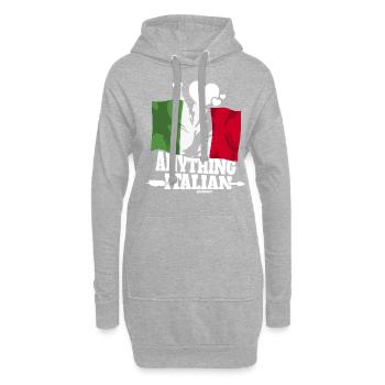 Italie - Sweat-shirt à capuche long Femme - gris chiné - Devant