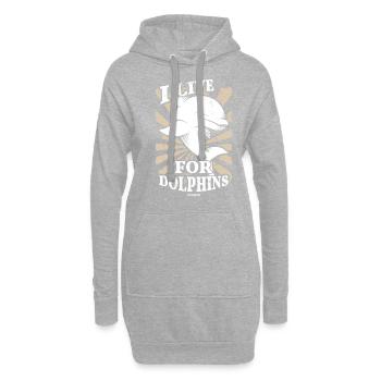 Delfin - Hoodie-Kleid - Grau meliert - Vorne