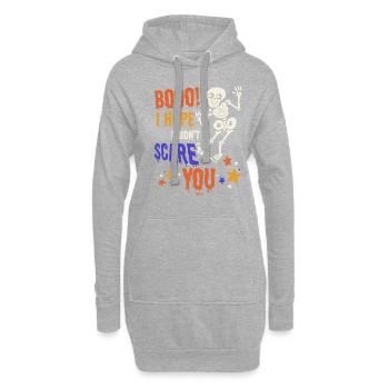 Skelett Halloweenparty lustiger Spruch Kinder - Hoodie-Kleid - Grau meliert - Vorne
