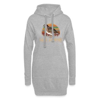 quail whisperer, quail - Hoodie-Kleid - Grau meliert - Vorne