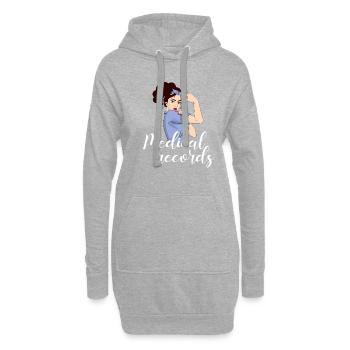 Medical Records girl, Appreciation Medical Records - Hoodie-Kleid - Grau meliert - Vorne