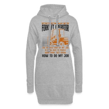 Certified Forklift Truck Operator - Hoodie-Kleid - Grau meliert - Vorne