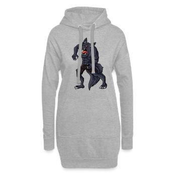 Werwolf - Hoodie-Kleid - Grau meliert - Vorne